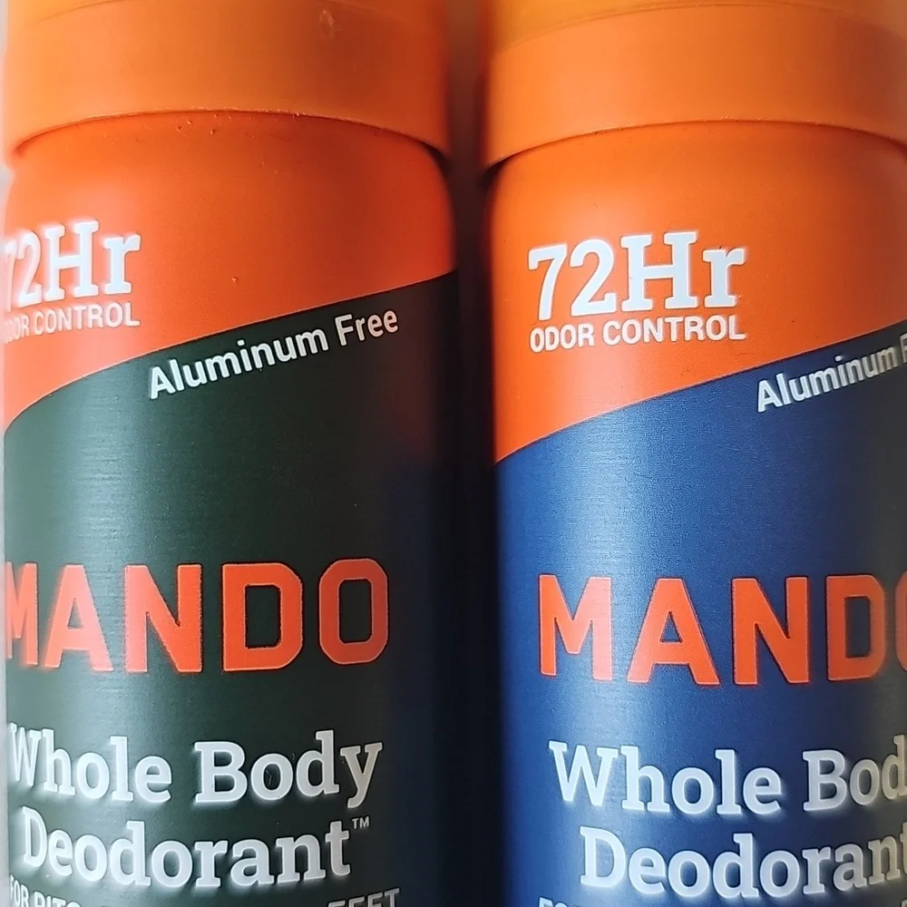 Mando Whole Body Deodorant Spray Lot of 2, Pro Sport and Clover Woods 1.0 oz New